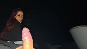 Cuckold husband watches his wife blow a stranger in a porn cinema