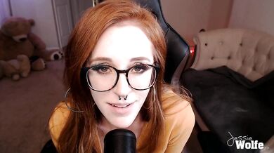 Filthy Whisper ASMR Joi While Ginger Teen Gets Nipple And Tongue Piercing