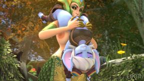 Cassiopea Uses Petite Tristana Body as a Portable Sucking Sex Toy