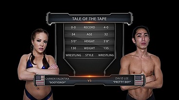 Carmen Valentina vs David Lee Mixed Wrestling