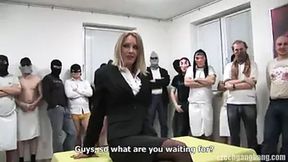 Gagged And Pounded: Married MILF Devours Gang Bang Time