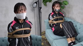 CDNY1 Cute Japanese CD Nanami Bound and Gagged in Windbreaker Part1 (HD)