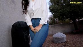 sinn sage candid and sexy skin tight jeans pissing gusher