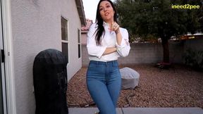 sinn sage candid and sexy skin tight jeans pissing gusher