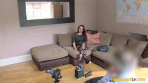 Dutch agent undresses and rims big cock in rough interview