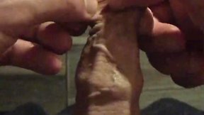 bigcockmanforeskin: solo close-up playing with my foreskin