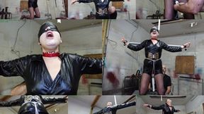 Spread in heavy steel manacles to the orgasm machine (MP4 SD 3500kbps)