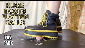 Cum Stomped from Broken Cock & Balls under Huge Rave Boots **POV PACK version** Mistress Dolores ballbusting CBT shoejob bootjob boot domination femdom trample stomping testicle hard trampling heavy stomping extreme crushing busting crush cumshot POV