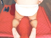Different Doggystyle POV from dildo machine banging