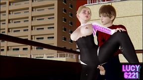 蜘蛛人與蜘蛛女勝利後的歡慶