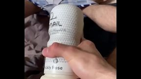 rubbing his pussy