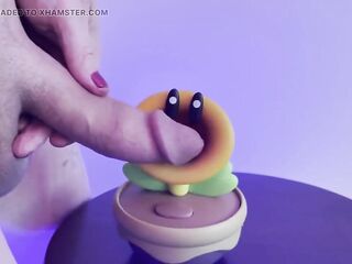 Sexy Glue Covering Toy Figure in Cum