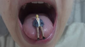 My Giantess Stepsister eats tiny stepbrother like candy and sucks him because he tastes so good