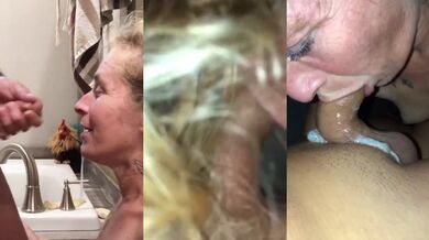 Face creampies and deepthroat cuckold cum compilation raw