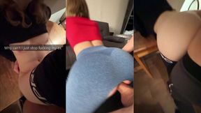 Thick Thighed Sluts in Skintight Leggings: Cum-Filled Booty Frenzy