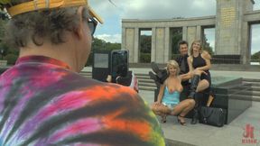 Horny Blonde Anal Slut Disgraced for Berlin Tourists