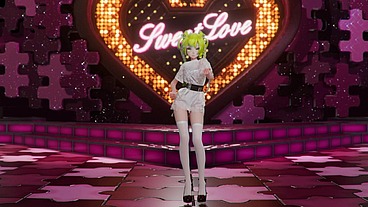 Hatsune Miku Shake It Hentai Vocaloid Undressing Dance Tatto White Socks Mmd 3D Blonde Hair