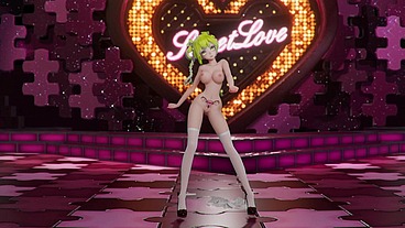 Hatsune Miku Shake It Hentai Vocaloid Undressing Dance Tatto White Socks Mmd 3D Blonde Hair