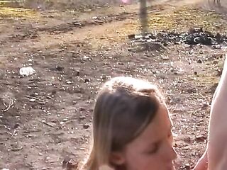 Blond German bitch gets her vagina rocked in public
