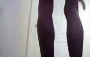 Amateur sissy teen, standing fuck in heels