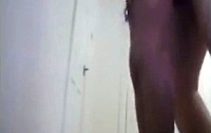 Amateur sissy teen, standing fuck in heels