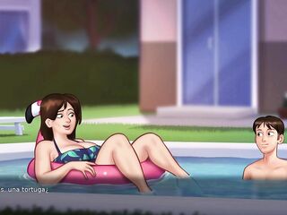 Stepmom Longing Lots of Milk All Day - vs Single Stepsister - Summertime Saga