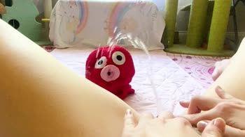 Davita May's Sassy Solo: Pissing on Plushie in POV