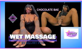Wet Massage - Ebony Squirting POV - 69 & Reverse Cowgirl