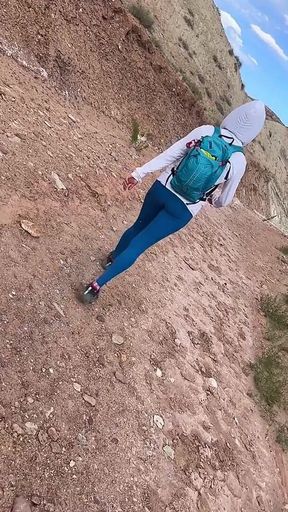Wild Mountain Flash - Topless Tease on Remote Kyrgyzstan Trail, No Rules