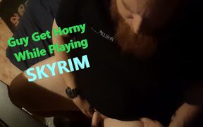 Sexy Redhead Nerd Get Horny While Playing Skyrim and Begins to Masturbate During a Live Stream.