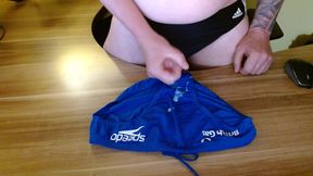cum on speedos and lick cum