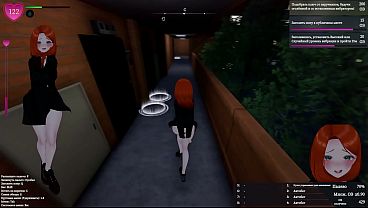 A stranger caught a modest girl exhibiting