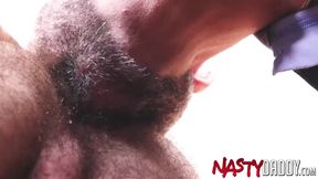 NASTYDADDY Hairy DILF Drew Sebastian barebacks Lawson James