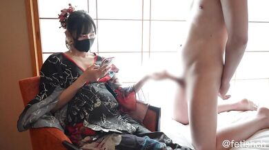 Japanese Cosplay Handjob While you're relaxing, you still have your jerking, how's it feel?