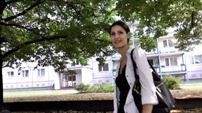 Unsuspecting Women Are Persuaded to Have Caravan Sex on the Street. Horny Fuck and Blowjob