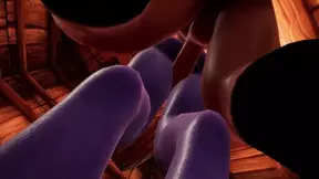 Draenei Girl Thigh Masturbation  Warcraft Parody