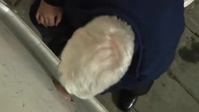 Sexy silver haired moustached Step dad sucks cum at the gloryhole