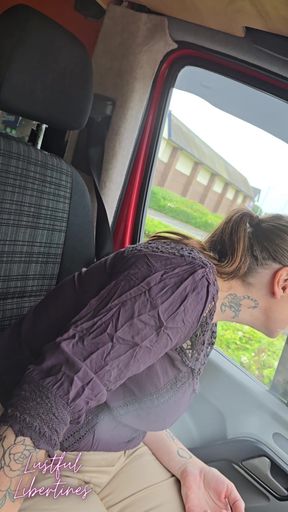Carpark Blowjob & Shop Cum Walk