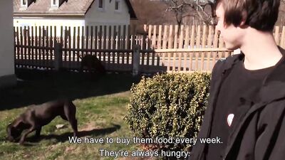 Amateur Czech twink is playing with horny stranger's hard schlong