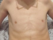 Spitting on my juicy white cock and then fingering my wet hole