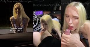 Steamy Car Encounter with a Busty Blonde: A Wild Adventure!