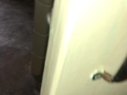 Very Risky & Daring Public Washroom Pissing & Cumming While Naked