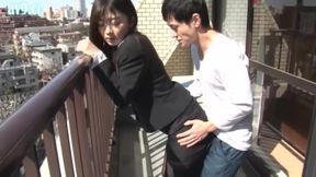 Amazing Asian Japanese sucking and fucking office coworker 02 - uniform hardcore outdoors