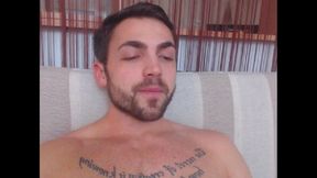 European Guy Strokes with Vibrator and Dirty Talk