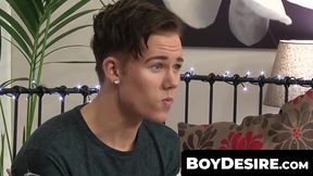 BoyDesire.com - Adorable twink model's on-set masturbation tease