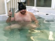 Creamy Cumshot Of Flavour For My Morning Coffee While Naked & Alone Masturbating In My Hot Tub