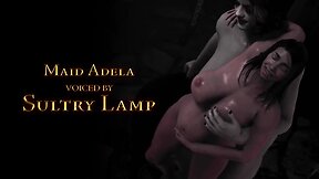 Futa lady dimitrescu fucks her housemaid hard and ruthless - the mask of joy