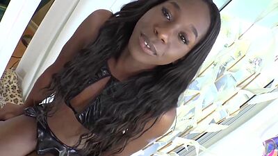 TSFactor - Ebony Trans Goddess Tyra Alicia Jerking For Your Pleasure