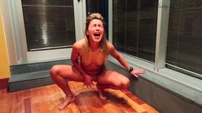 Extreme Risky Striptease With Anal/pussy Maturbation For A Slut In A Hotel Ending Wiith Orgasm