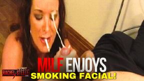 MILF Smokes, Fucks and Enjoys Facial